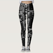 Circuit Black en White 2 over leggings (Voorkant)