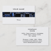 Circuit bleu 2 bande carte de visite blanc arrière (Devant / Derrière)