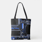 Circuit bleu 2 sur sac fourre-tout (Dos)