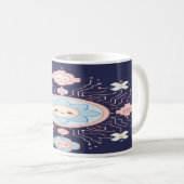 “Circuit Blossom Café: Sip the Spark of Joy” Koffiemok (Voorkant rechts)