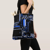 Circuit Blue 2 over de canvas tas (Dichtbij)
