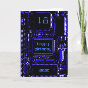 Circuit Blue 'Age and Name' verjaardagskaart Kaart