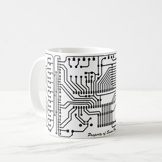 Circuit Board Aangepaste Mok (Voorkant links)