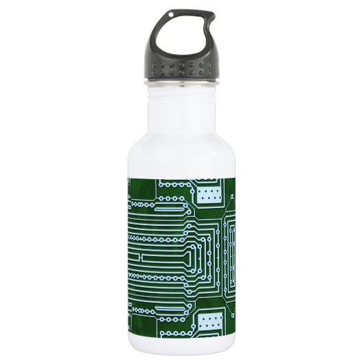 Circuit Board Achtergrond Waterfles (Voorkant)