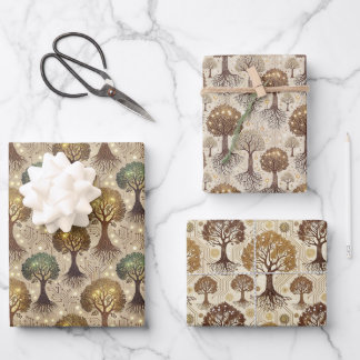 Circuit Board and Trees Roots  Inpakpapier Vel