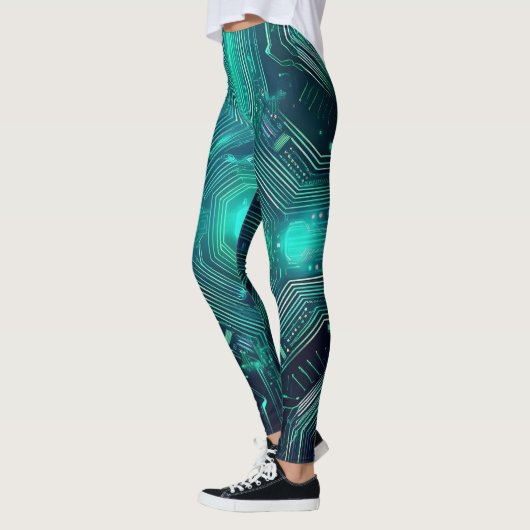 Circuit Board Design Leggings: Tech-geïnspireerde  Leggings (Links)