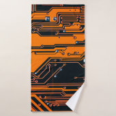 Circuit board. Electronic computer hardware techno (Serviette de bain)