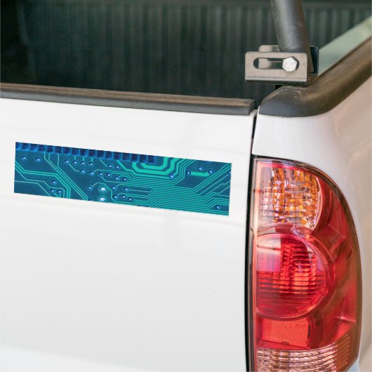 Circuit Board Geek Technologie Bumpersticker (Op Truck)