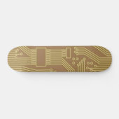 Circuit Board Gold Skateboard (Horizontaal)