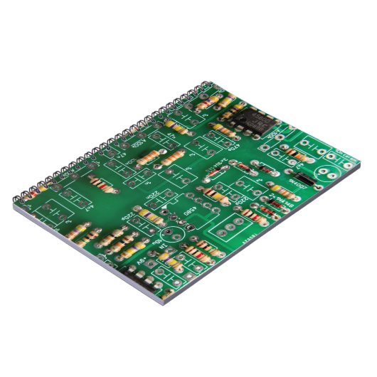 Circuit Board Green Design Carnet (Côté gauche)