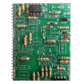 Circuit Board Green Design Carnet (Devant)