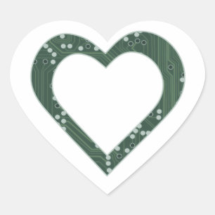 Circuit Board Heart Hart Sticker