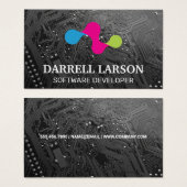 Circuit Board | Logo de la technologie moderne (Devant & derrière)