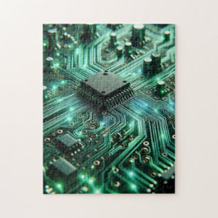 Circuit Board met groene energie Legpuzzel