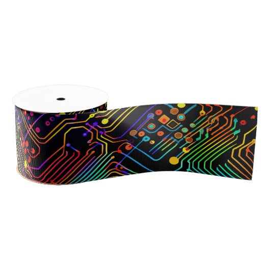 Circuit Board ontwerp illustratie Grosgrain Lint (Spoel)