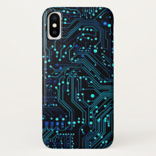 Circuit Board ontwerp illustratie Kussen iPhone X Hoesje