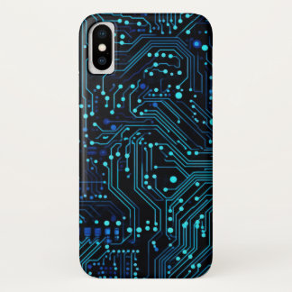 Circuit Board ontwerp illustratie Kussen iPhone X Hoesje