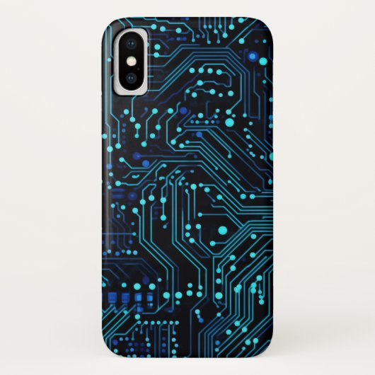 Circuit Board ontwerp illustratie Kussen Case-Mate iPhone Case (Achterkant)