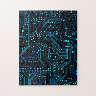 Circuit Board ontwerp illustratie Kussen Legpuzzel