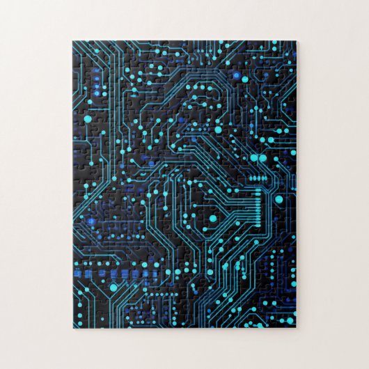 Circuit Board ontwerp illustratie Kussen Legpuzzel (Verticaal)