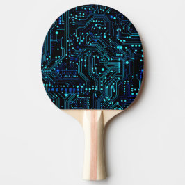 Circuit Board ontwerp illustratie Kussen Tafeltennisbatje