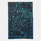 Circuit Board ontwerp illustratie Kussen Theedoek (Verticaal)