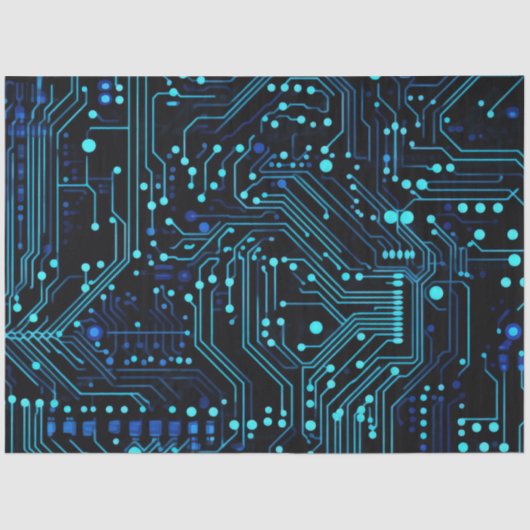 Circuit Board ontwerp illustratie Kussen Tissuepapier (Voorkant)