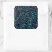 Circuit Board ontwerp illustratie Kussen Vierkante Sticker (Tas)