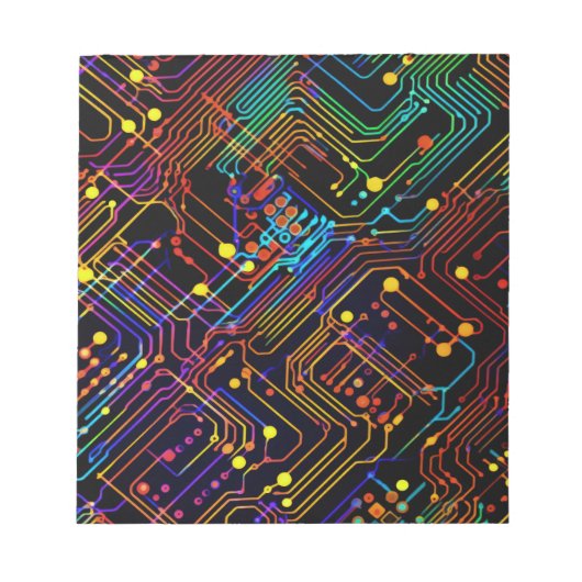 Circuit Board ontwerp illustratie Notitieblok (Voorkant)