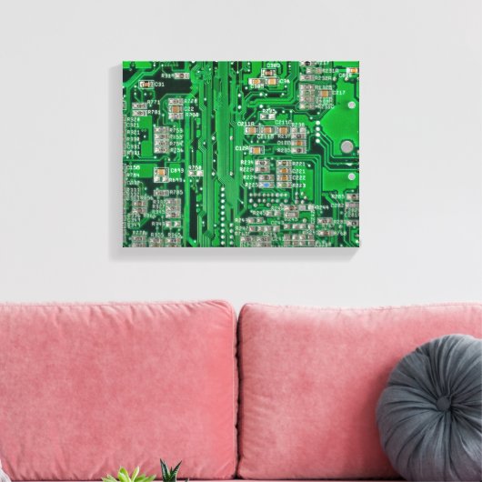 Circuit Board Painting Canvas Afdruk (Insitu (Woonkamer))