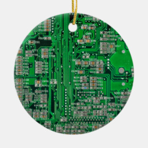 Circuit Board Painting Keramisch Ornament