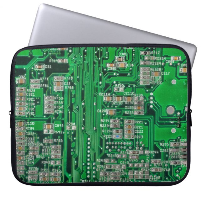 Circuit Board Painting Laptop Sleeve (Voorkant)
