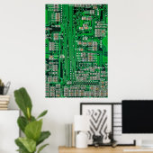 Circuit Board Painting Poster (Thuiskantoor)