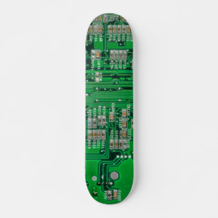 Circuit Board Painting Skateboard