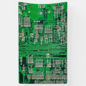 Circuit Board Painting Spandoek (Verticaal)