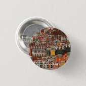 Circuit Chip Computer Tech Ronde Button 3,2 Cm (Voorkant /achterkant)