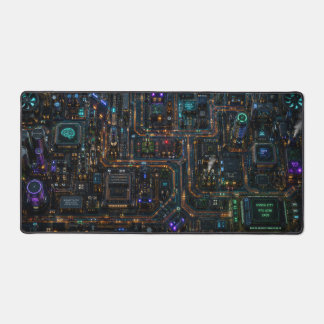 Circuit City – Futuristische Cyberpunk Uitgebreide Bureaumat