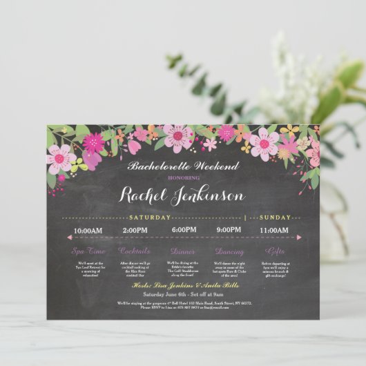 Circuit de la future mariée Invitation à la craie  (Debout devant)