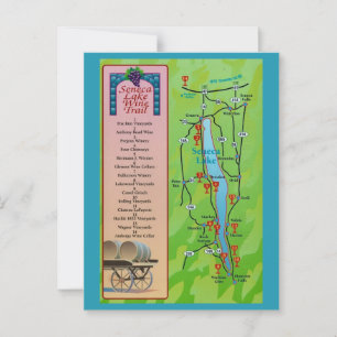 Circuit des vins de Seneca Lake Carte postale vint