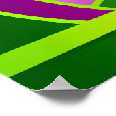 "Circuit Diagram" digitale kunstafdruk, kalkgroen Poster (Hoek)