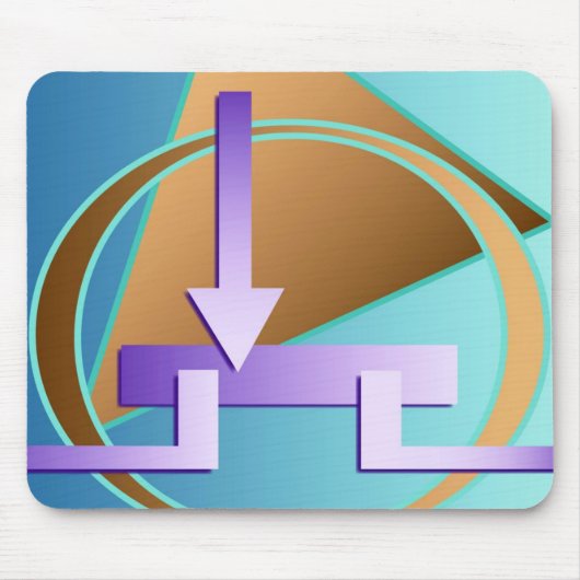 "Circuit Diagram" digitale kunstfoto Muismat (Voorkant)