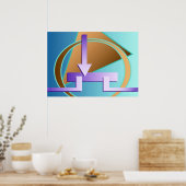 "Circuit Diagram" digitale kunstfoto Poster (Keuken)