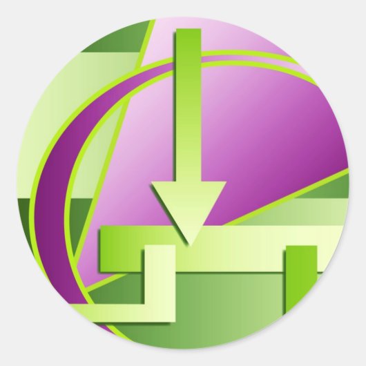 "Circuit Diagram" digitale kunstfoto Ronde Sticker (Voorkant)