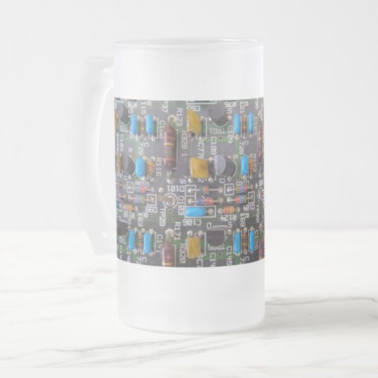 Circuit Frosted 16 oz de verre givré Mug (Devant gauche)