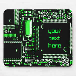 Circuit Green 2 "Jouw tekst" mondspad Muismat
