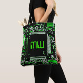Circuit Green 2 Monogram canvas tas groen terug (Dichtbij)