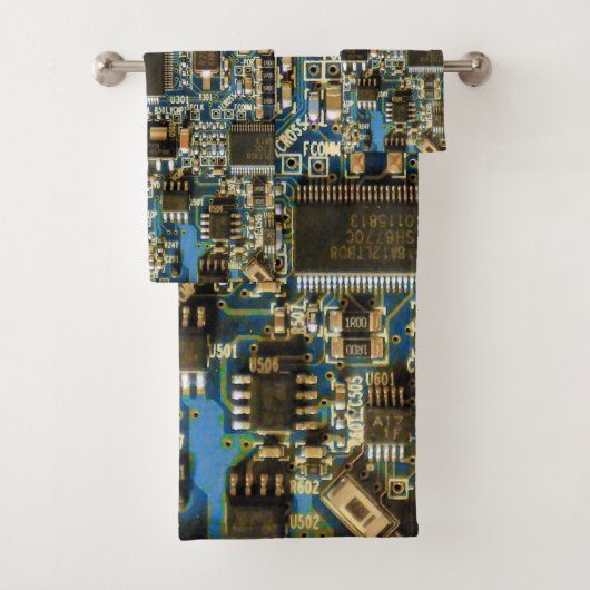 Circuit imprimé bleu macro | Photo de PCB (En situation)