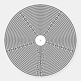 Circuit Labyrinth Ronde Sticker
