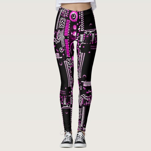 Circuit Pink 2 sur leggings (Devant)