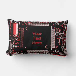 Circuit Red 2 "Jouw tekst" werpt de lumbool van de Kussen